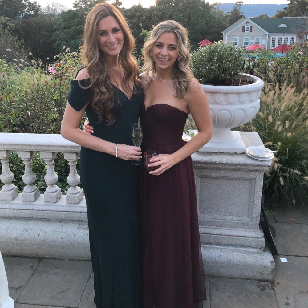 Amsale sweetheart tulle bridesmaid dress